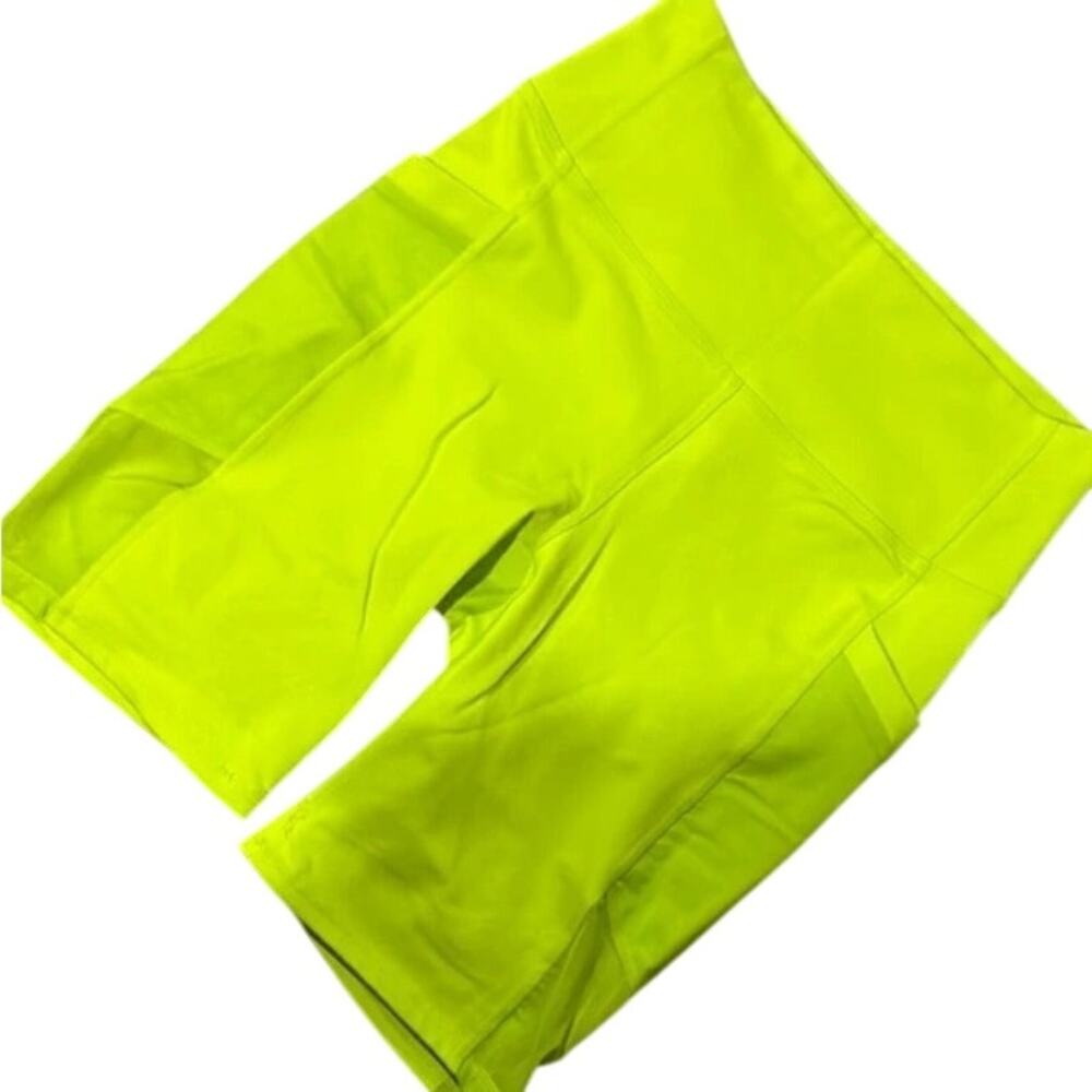Fabletics Neon Green/Yellow Women's stretch Biker Shorts Size 2X